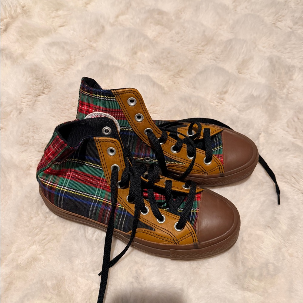 Plaid High-Top womens Sneakers